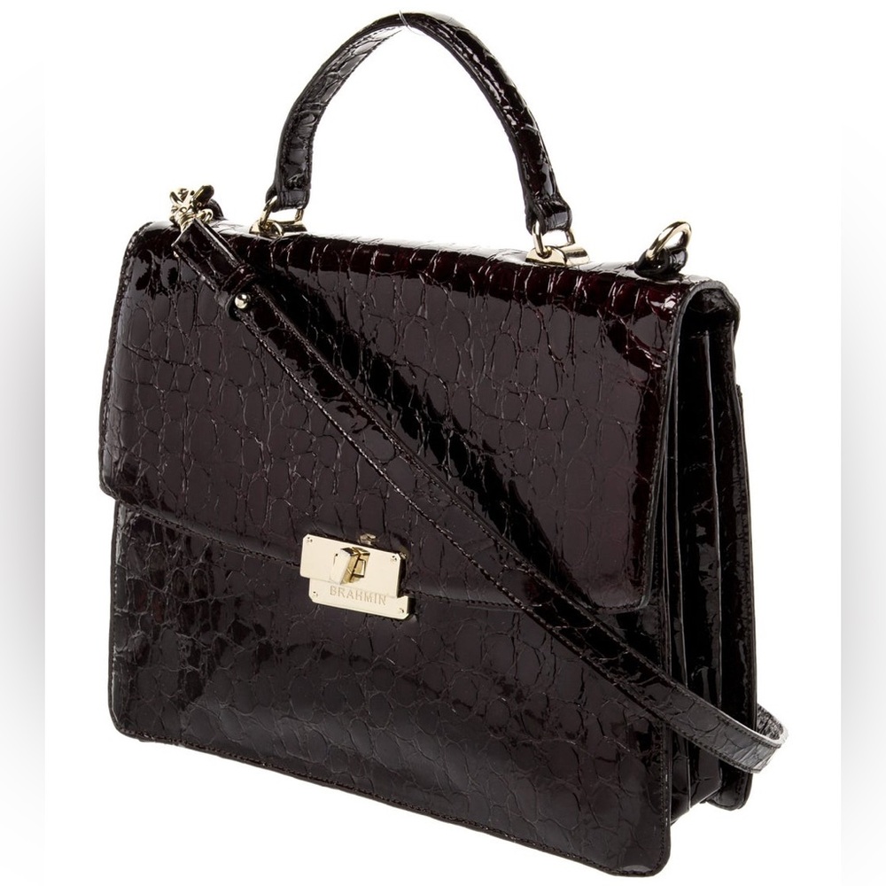 NWT Brahmin Simone Satchel - Berry Dante